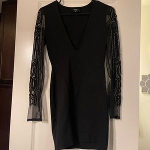 Nasty gal low cut mesh sleeve dress